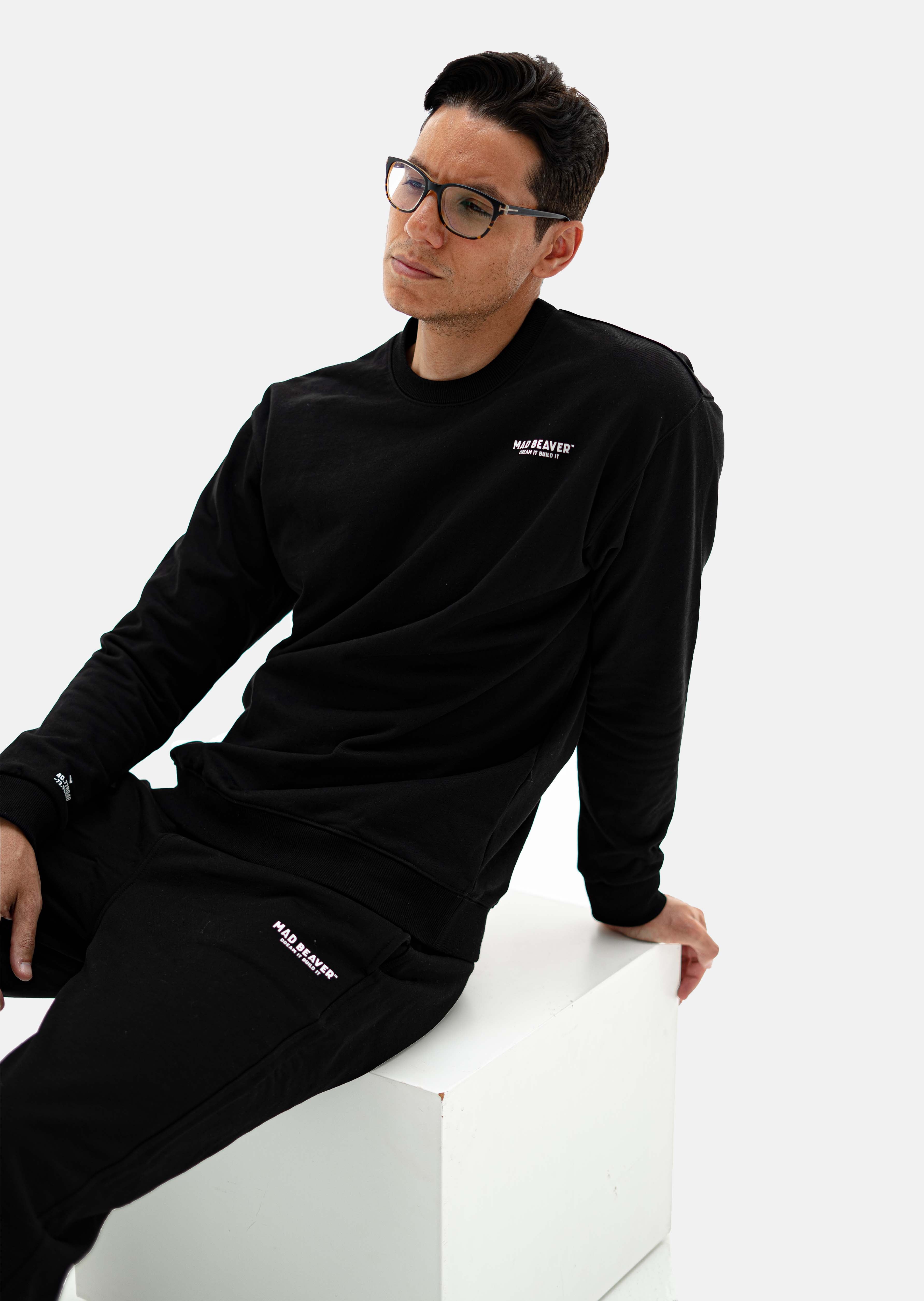 ESSENTIAL Black Crewneck Sweatshirt