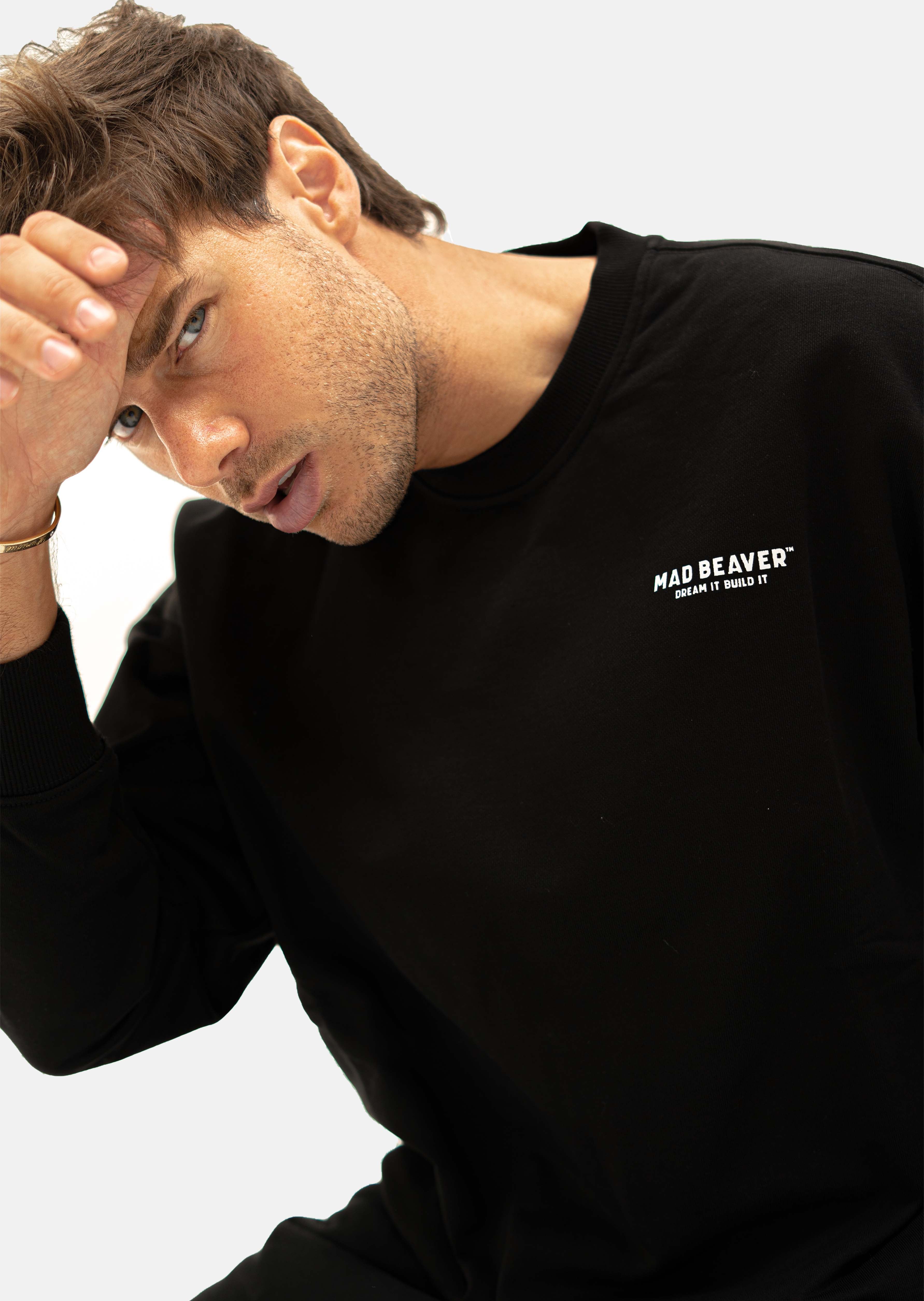 ESSENTIAL Black Crewneck Sweatshirt