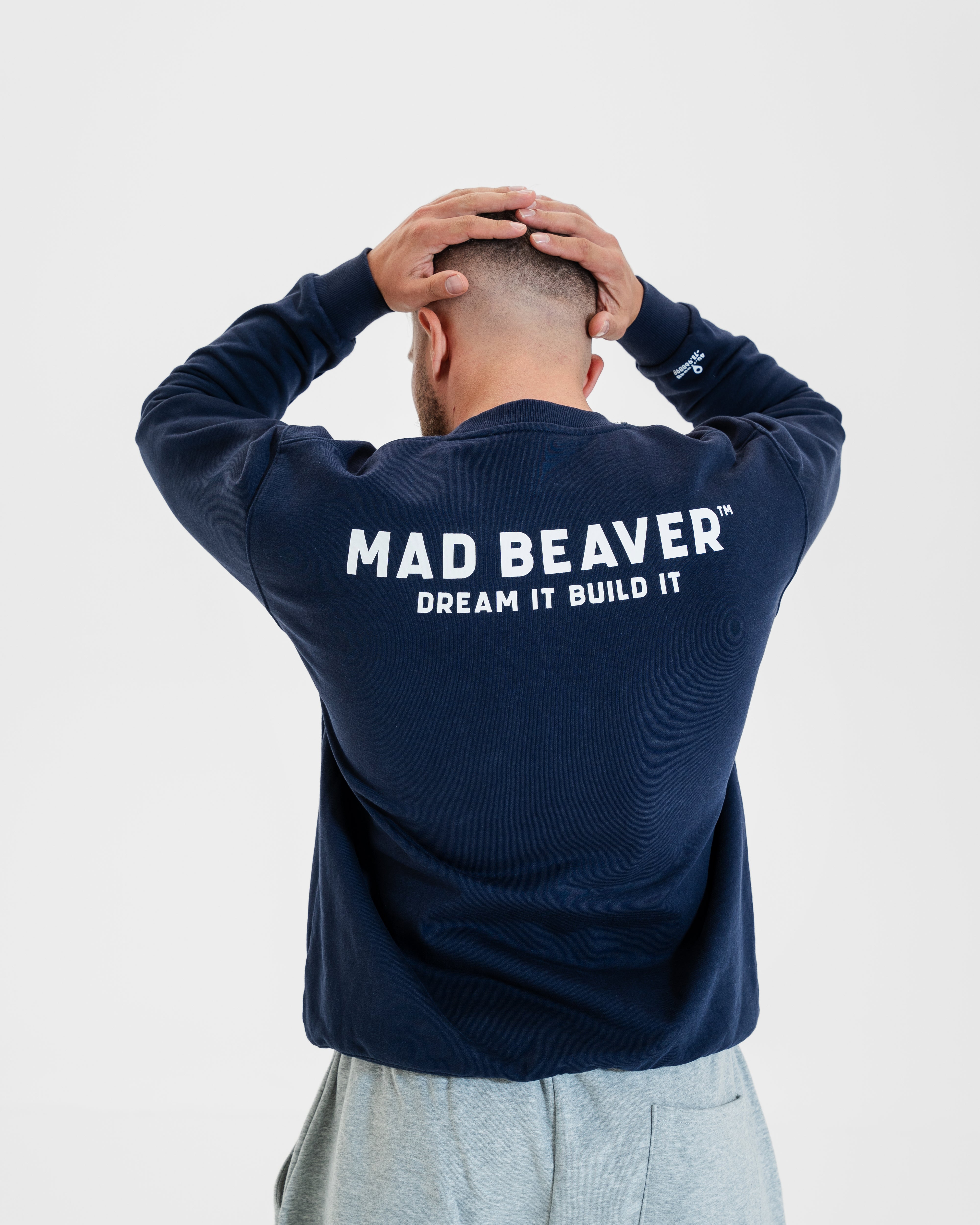 ESSENTIAL Dark Blue Crewneck Sweatshirt