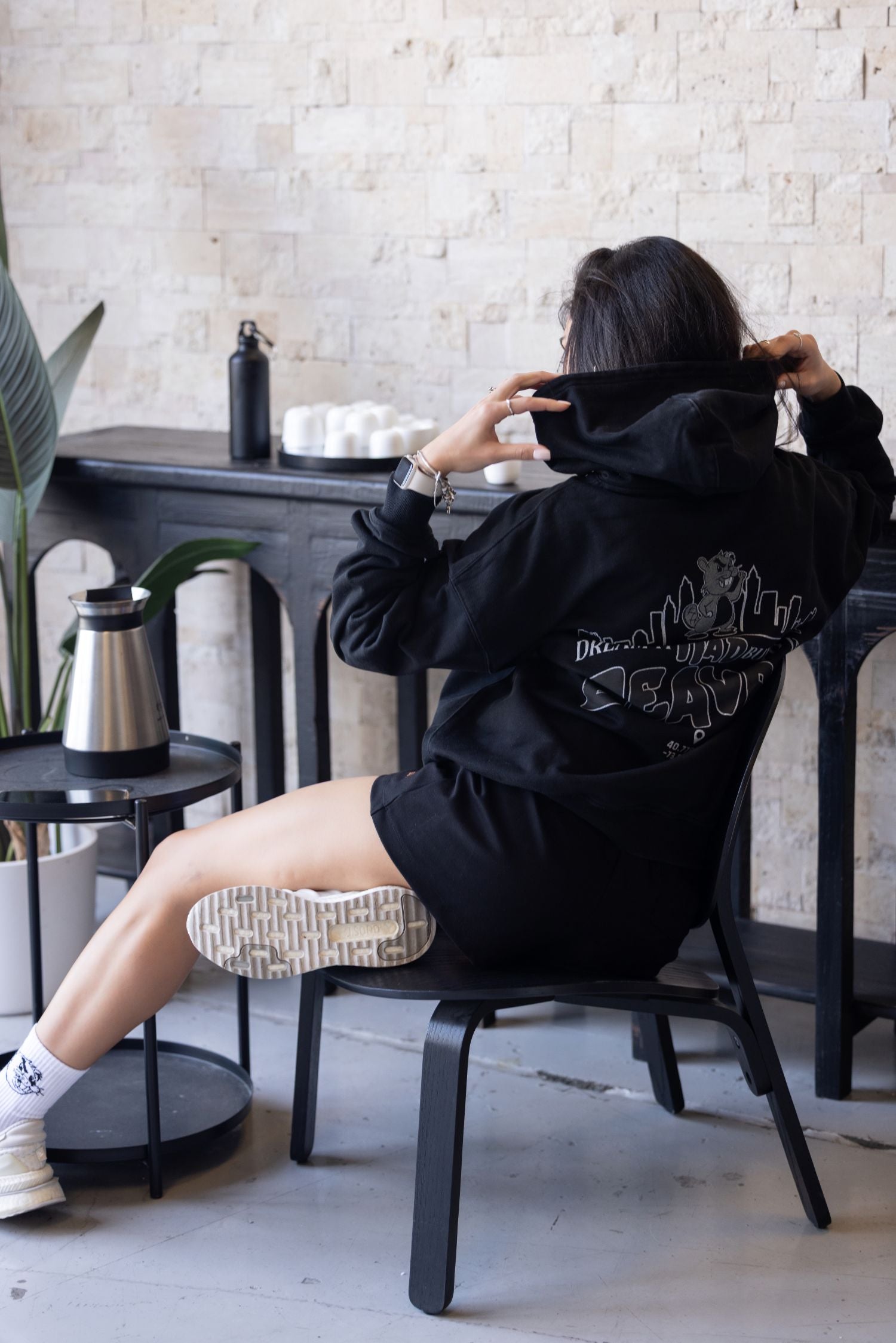 SKYLINE Black Hoodie